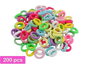 Amazon Com Charlotte 200 Pcs Baby Hair Bands Hair Ties Ponytail