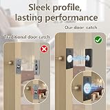 Tonitrui Upgraded Magnetic Door Catch 2 Pack Black Quiet Easy Install view 5
