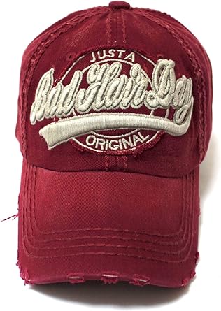 burgundy ball cap