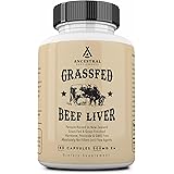 Ancestral Supplements Grass Fed Beef Liver (Desiccated) — Natural Iron, Vitamin A, B12 for Energy (180 Capsules)