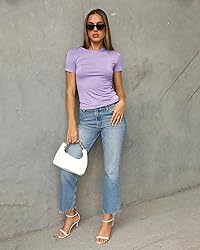 Abardsion Women's Casual Basic Going Out Crop Tops
