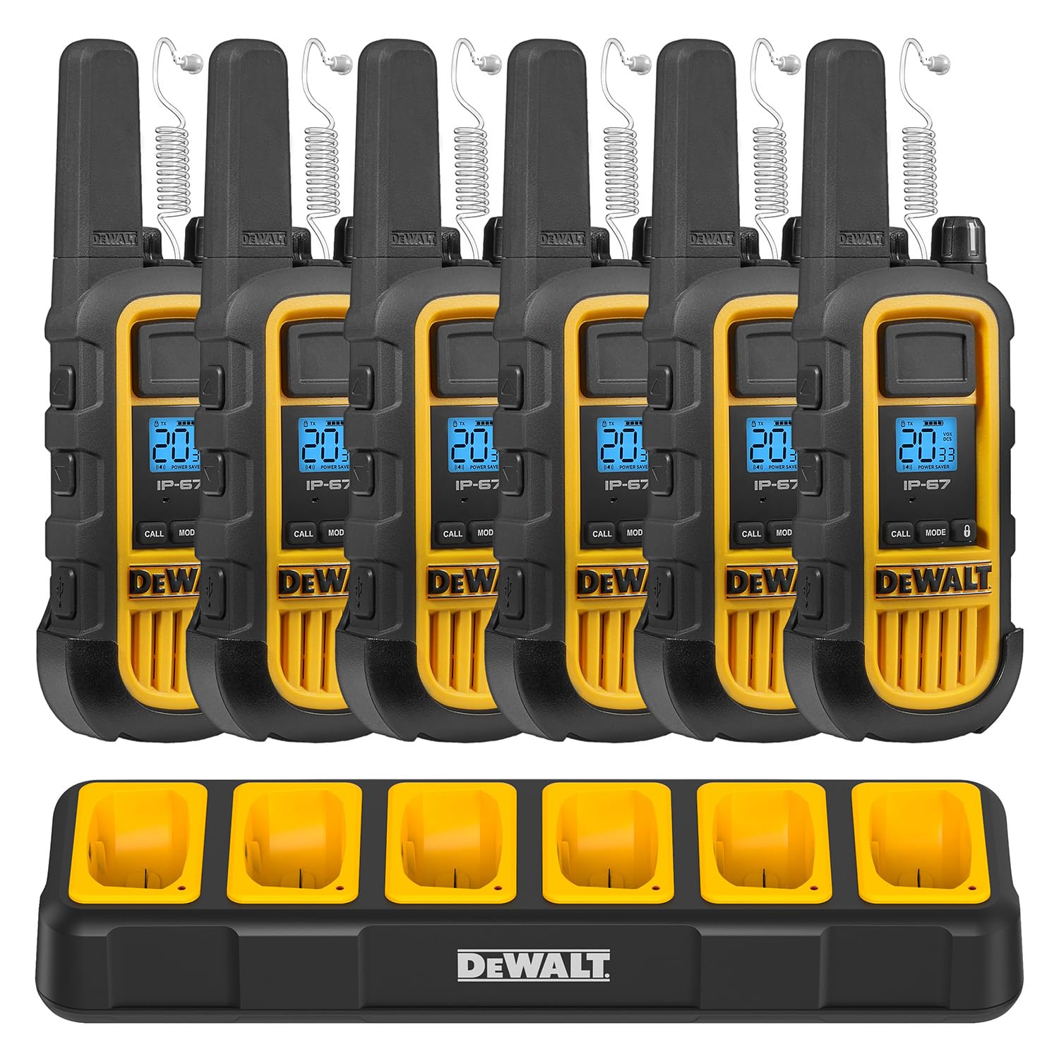 DEWALT DXFRS800 Bundle 2W Walkie Talkies Heavy Duty Business TwoWay