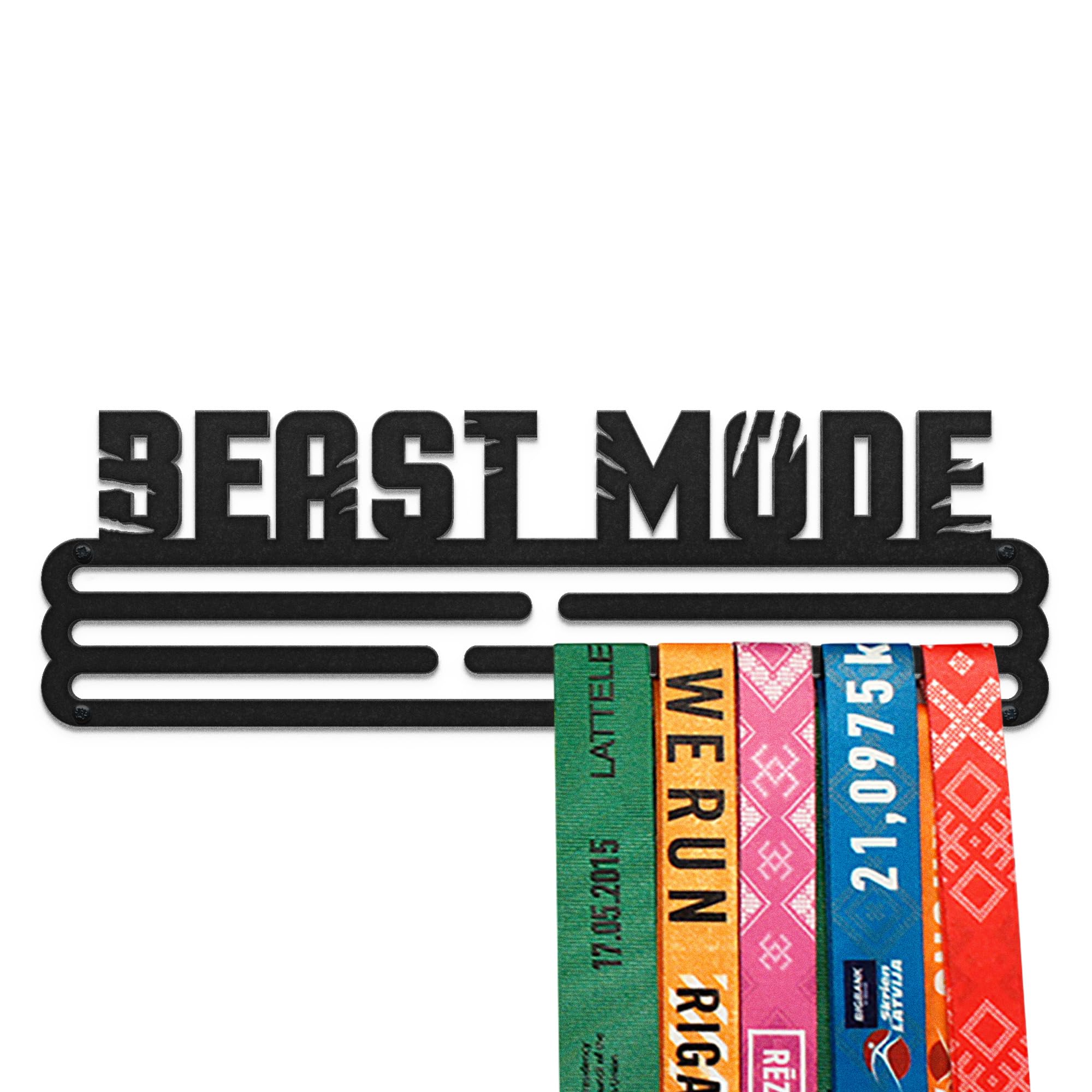 United Medals BEAST MODE Sport Medal Hanger Display | Matte Black Steel Medal holder | Awards display rack for up to 30 medals