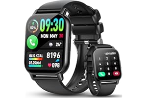 WEURGHY Smart Watch for Men/Women with Bluetooth Call/Message Reminder, Fitness Watch 1.85" HD Touch Screen, Activity Tracker Heart Rate/Sleep/Spo2/Steps Monitor, 112+ Sport Mode, Smartwatch for Android/iOS