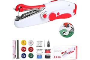 MUOCOBU Handheld Sewing Machine, Quick Sew Mini Portable Electric Sewing Machine, Easy To Use For Adults Sewing Clothes, DIY, Family Travel