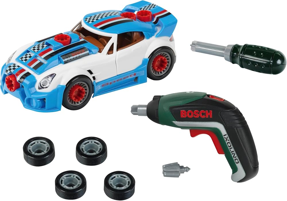 Theo Klein 8630 Bosch Car Tuning Set with Battery Screwdriver 3+