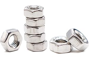 binifiMux 150pcs M4 x 0.7mm 304 Stainless Steel Hex Nuts Bright Finish