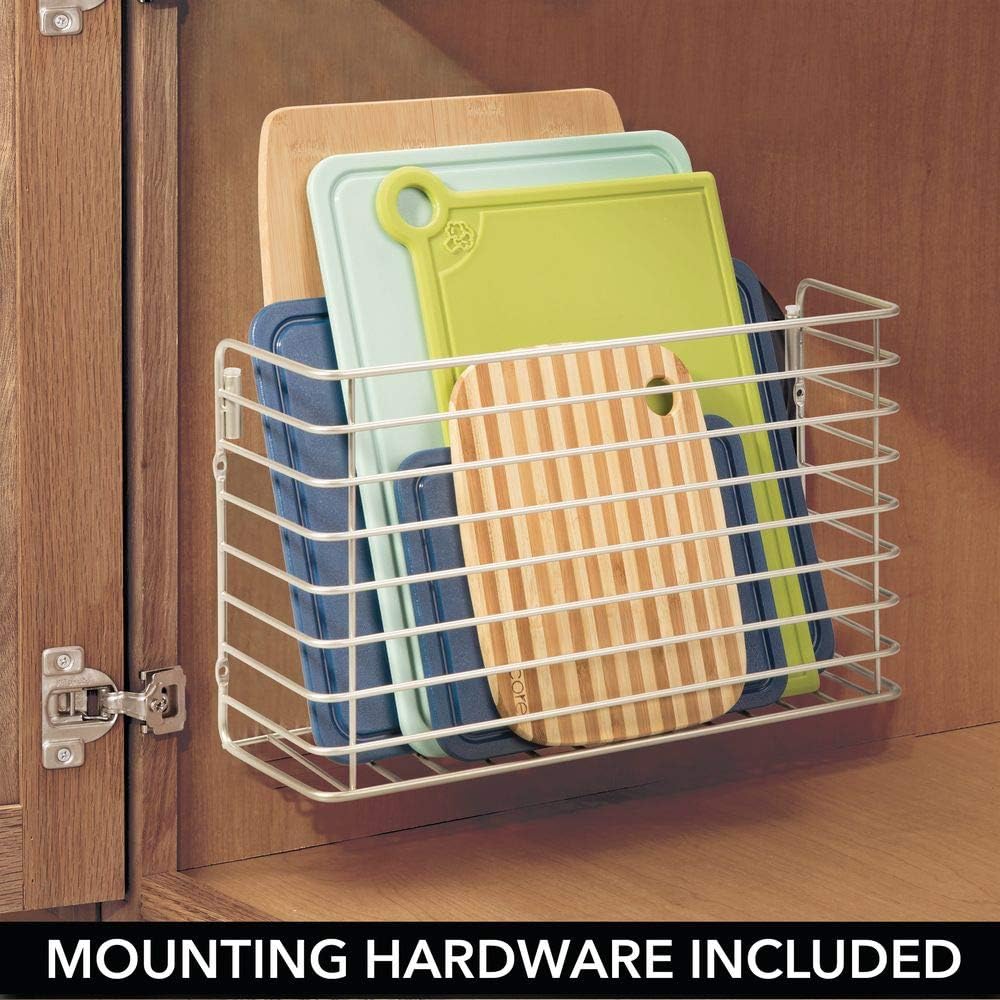 Holds Bakeware mDesign Metal Over Kitchen Storage Organizer