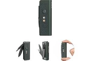 OKNIFE MK EDC Utility Gear with Flashlight, Knife & Screwdriver | 300-Lumen Pocket Multitool, USB-C Rechargeable, Magnetic Base, IP65 Waterproof EDC Gear (Dark Green)