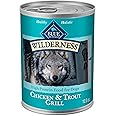 Blue Buffalo Wilderness Adult Wet Dog Food, High-Protein & Grain-Free, Made with Natural Ingredients, Chicken & Trout Grill, 12.5-oz. Cans, 12 Count
