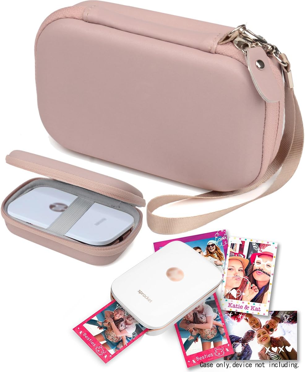 Mauve Instant Photo Printer Case for HP Sprocket, Kodak Mini 2HD Wireless, Kodak Mini Shot Wireless 2in 1, Lifeprint 2x3, HP Sprocket and Polaroid Zip Mobile Printer, Polaroid Snap Touch