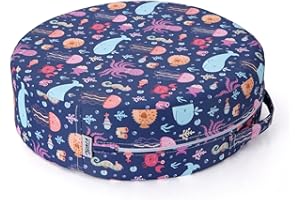 Zicac Portable Seat Cushion Washable with Non-Slip Bottom, Detachable Strong Support Cushion for Toddler Kids Baby Infant (Purple Octopus)