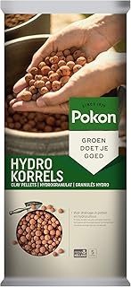 Pokon Hydrogranulat, Blähton, Hydrokultur Tongranulat für Topf- und Zimmerpflanzen, Körnung 8/16mm, 5 Liter