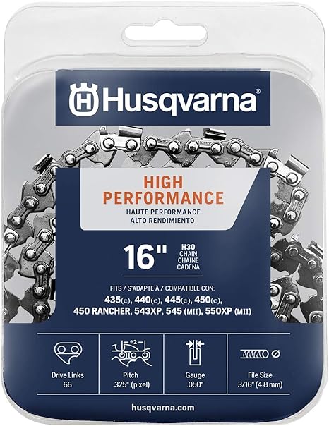 Amazon Com Husqvarna Chainsaw Chain 16 050 Gauge 325 Pitch Low