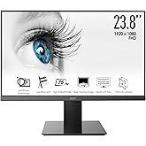 MSI Pro MP241X 24” Monitor, Full HD 1080p, 75Hz Refresh Rate, Anti-Glare Display, Less Blue Light, VESA Mountable, HDMI and V