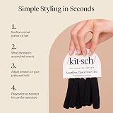 Kitsch Black Hair Ties 6pcs No Damage Nylon Elastics for Women view 7