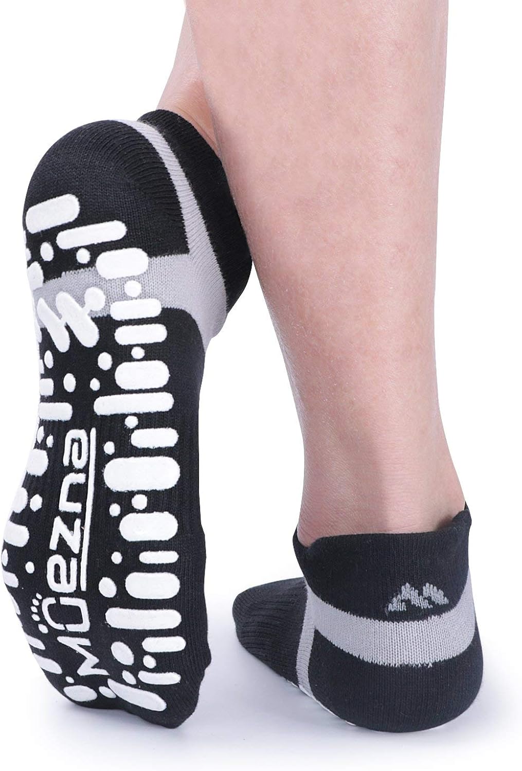 Muezna Non Slip Yoga Socks for Women, Anti-Skid Pilates, Barre, Bikram Fitness Socks with Grips, Size 5-10 : Clothing