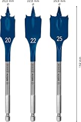 Bosch EXPERT Self Cut Speed Spade Drill Bit Set 20 22 25 mm 3 pc view 3