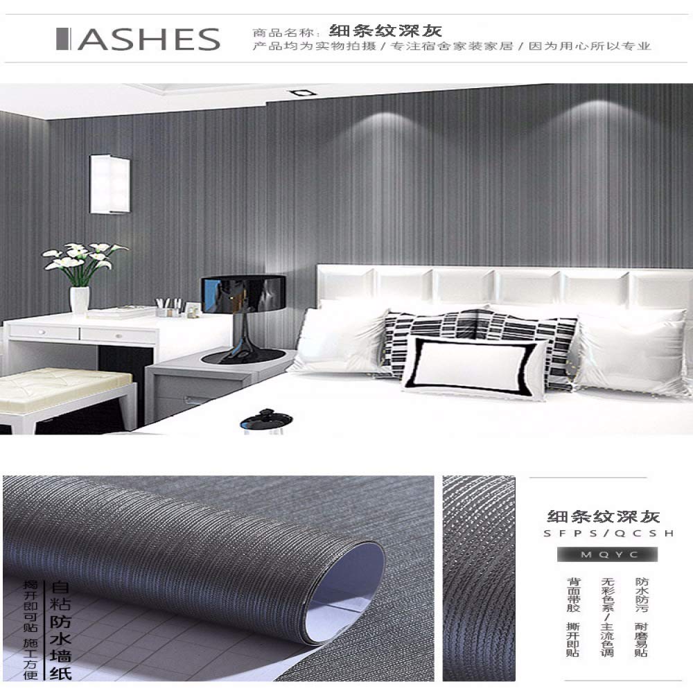 Papel pintado autoadhesivo de color sólido gris oscuro blanco puro ...