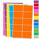 360 Pcs Colored Label Stickers,12 Colors 3" x 2" Color Coding Labels, Home Moving Labels, Name Sticker