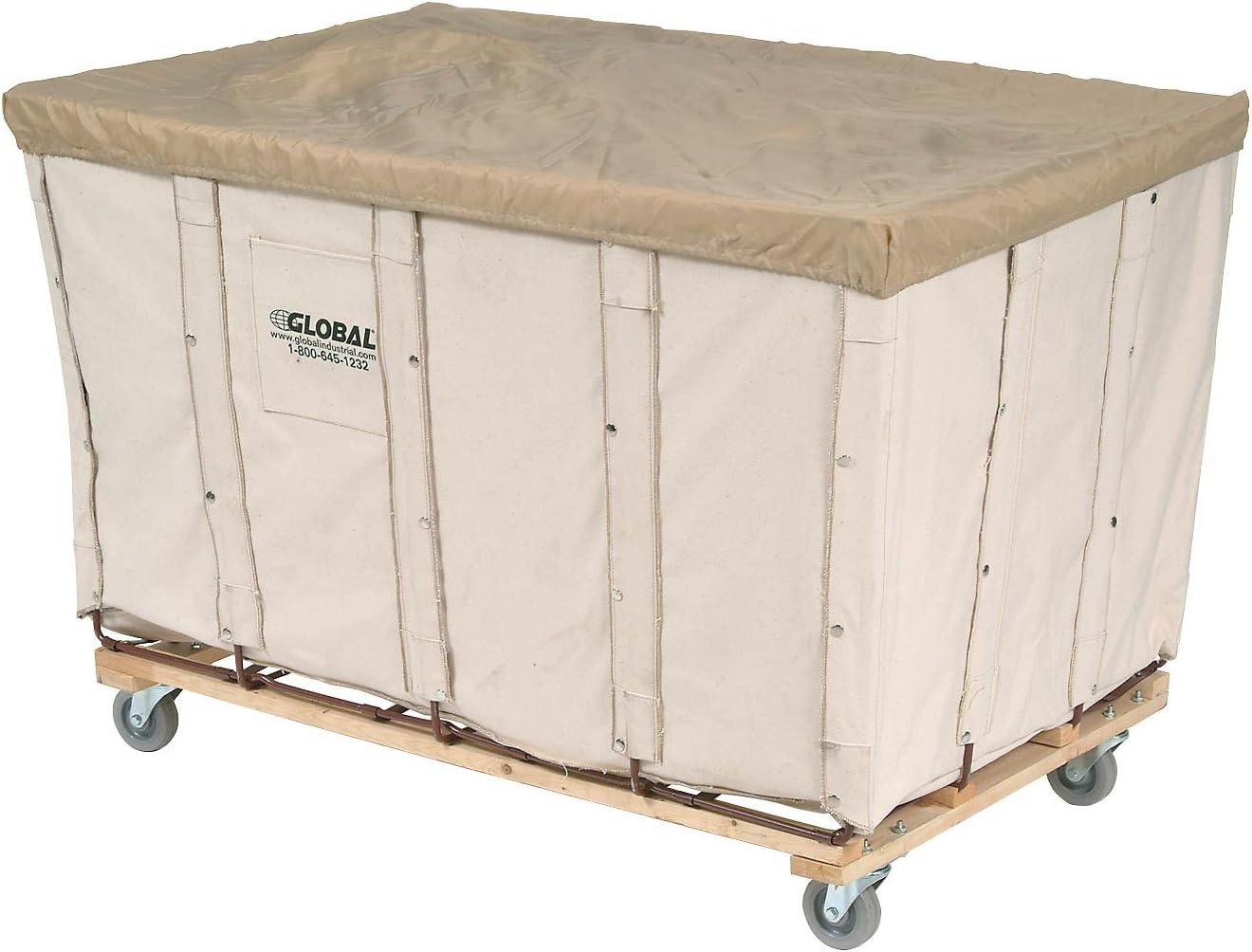 Global Industrial Canvas Basket Bulk Truck, 16 Bushel Home