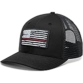 Boticci American Flag Hat, Baseball Cap for Men Women, Adjustable Snapback Hats USA Flag Trucker Hat Black