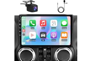 AWESAFE Car Radio Stereo Upgrade for Jeep Wrangler JK 2007-2018 Dodge Ram Android 13 with Wireless CarPlay Android Auto