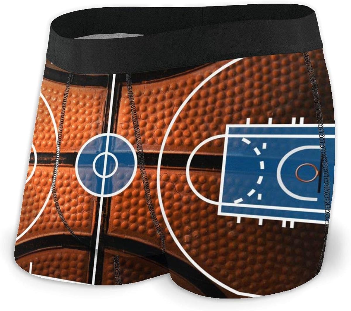 Basketball Print Court Sport Men's Underwear Boxer Briefs Lightweight