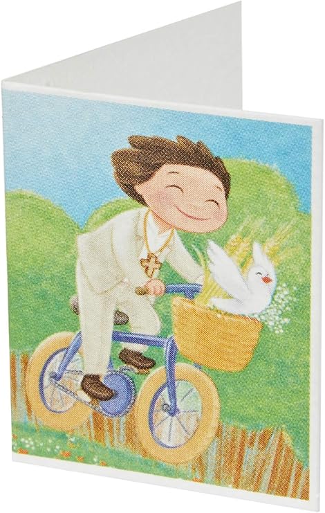 Mopec X0912 3 Biglietto Di Auguri Per Prima Comunione Bambino In Bicicletta 100 Pezzi Cartoncino Multicolore 6 5 X 4 Cm Amazon It Casa E Cucina