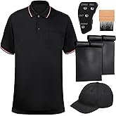 ShinyMatch 6 Pcs Baseball/Softball Umpire Accessories Set Including Umpire Shirt Hat Indicator Brush Ball Bag for Men Referee