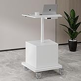 Natwind Mobile Workstation, Rolling Laptop Cart with Large Surface & Pneumatic Height Adjustable Design, for Medical Hospital