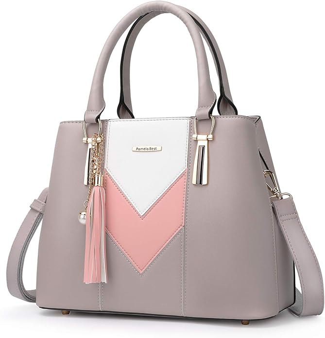 Pomelo Best Handbags for Women with Multiple Internal Pockets (Grey