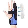 fibee Pinky Finger Splint, Metacarpal Splint for 4th or 5th Finger, Finger Support Brace for Broken Finger, Trigger Finger, Arthritis, Straightening, Fits Right or Left Hand(S/M)