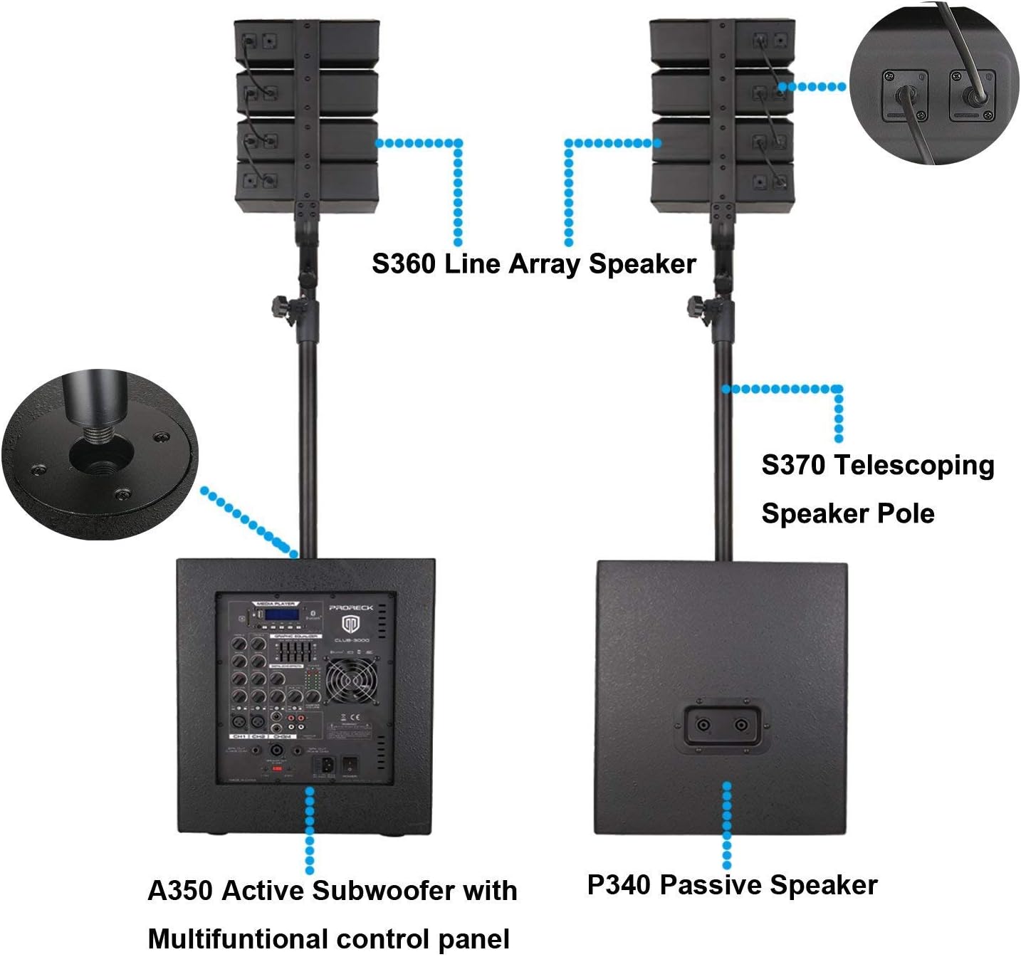 proreck club 3000 pa system