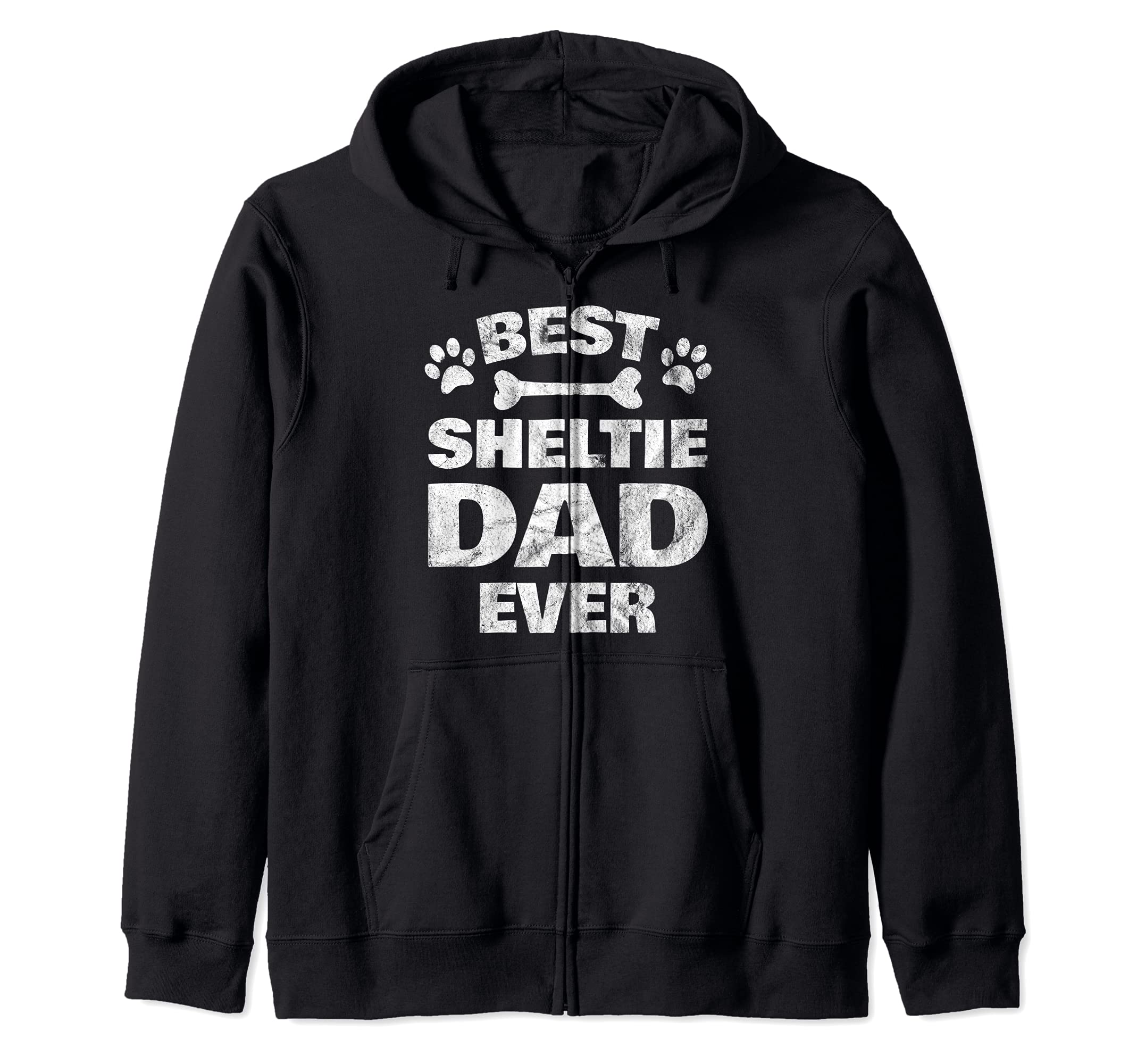 Best Sheltie Dad Dog Zip Hoodie