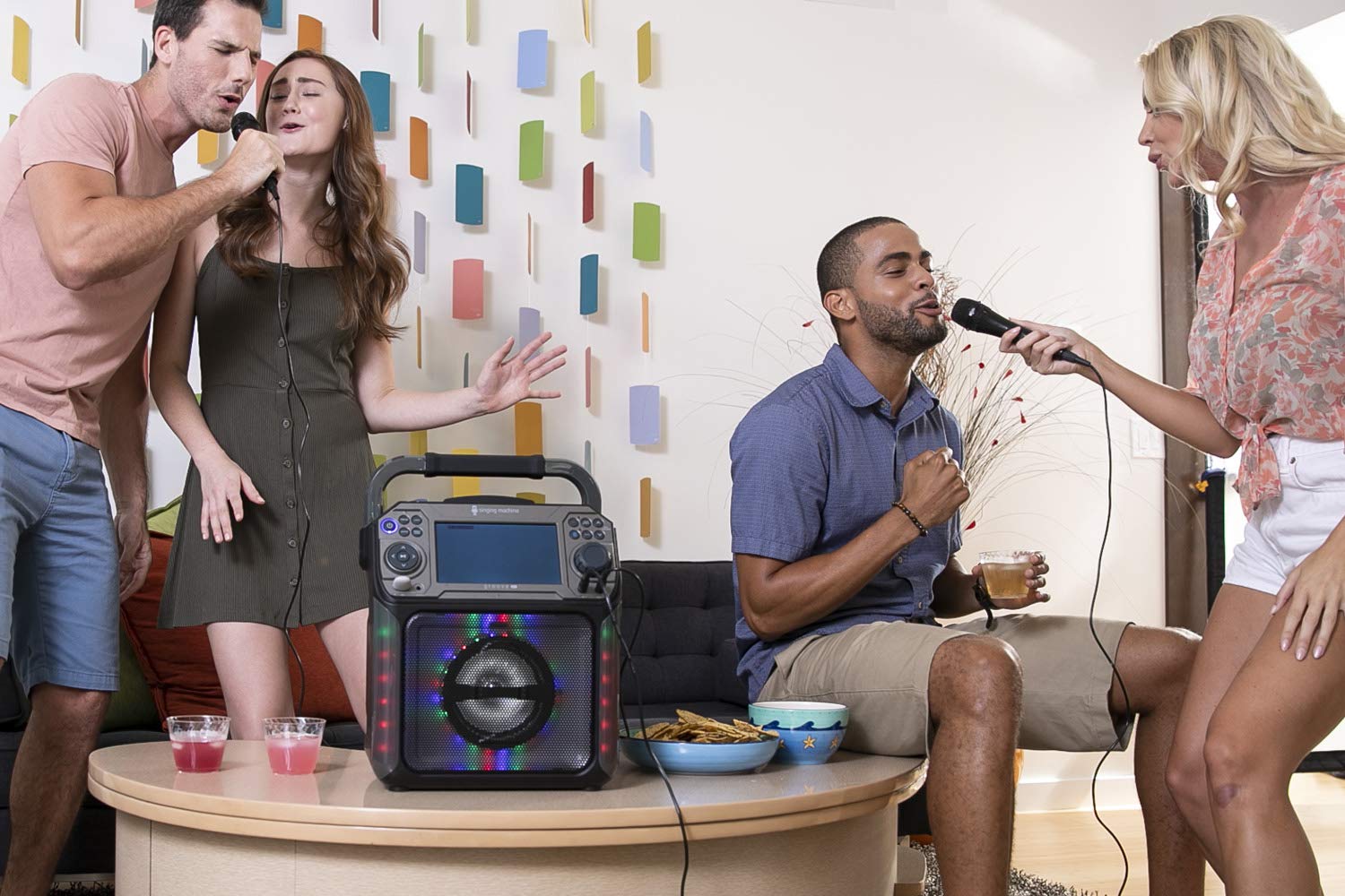 Singing Machine STVG782BK Groove XL Karaoke System with Bluetooth and Voice Effects, Black