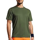 MIER Men's Quick Dry Workout Shirts Moisture Wicking Running Athletic Performance T-Shirts Recycled Polyester Top Tee
