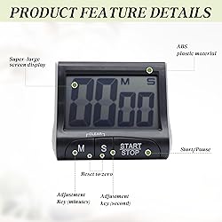 Large LCD Display Kitchen Timer -Magnetic Digital