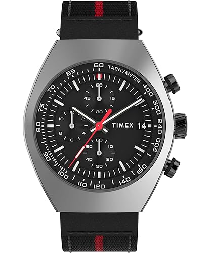 Timex Men's Legacy Tonneau 42mm Watch Black Strap Black Dial