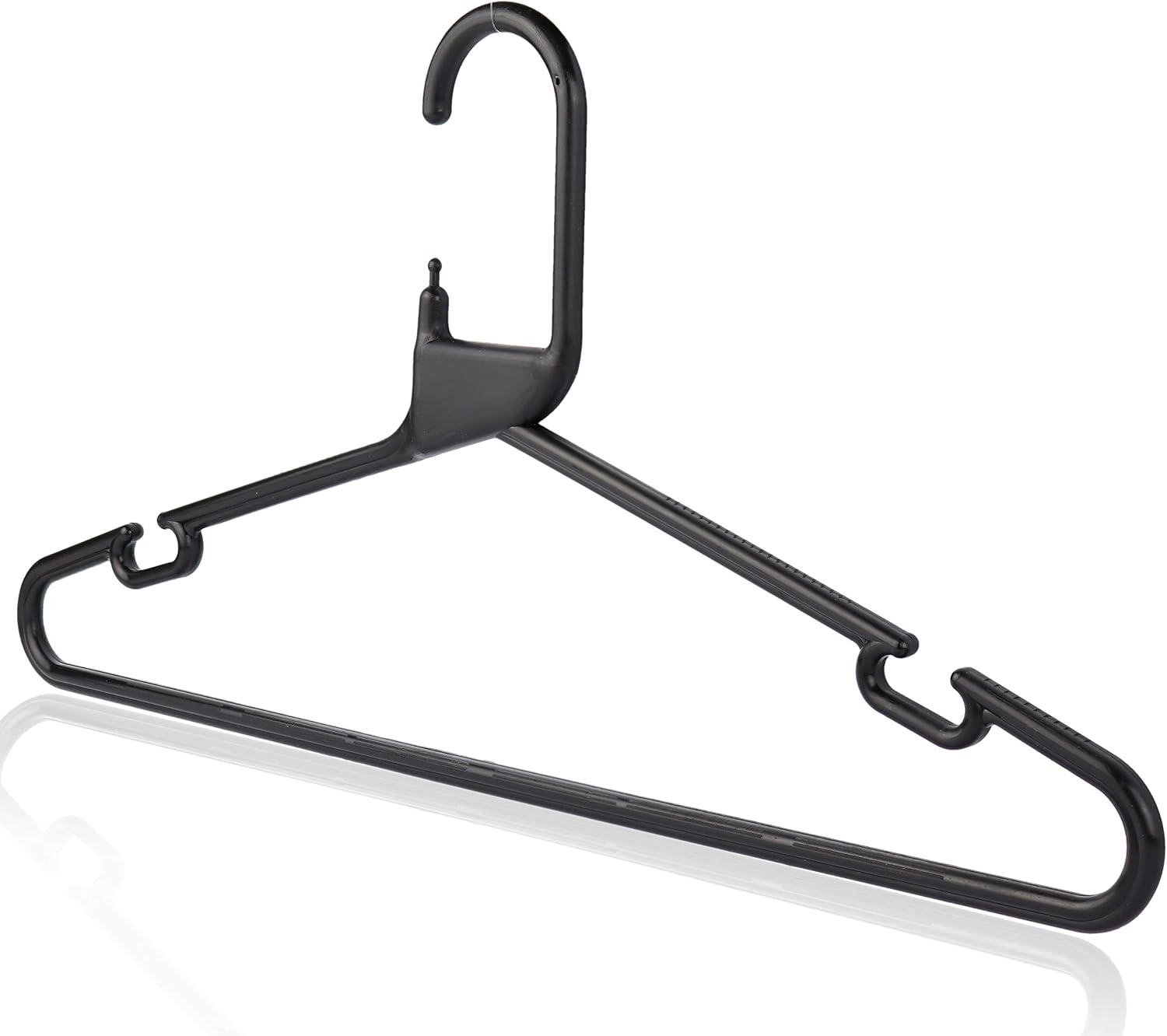The Hanger Store 20 Black Strong Heavy Duty Plastic Coat Hangers - Choose Colour - Image 3