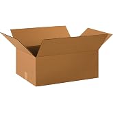 BOX USA 20 x 14 x 8 Corrugated Cardboard Boxes, Medium 20"L x 14"W x 8"H, Pack of 25 | Shipping, Packaging, Moving, Storage Box for Home or Business, Strong Wholesale Bulk Boxes