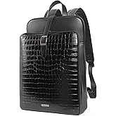 CLUCI Leather Backpack for Women, 15.6 inch Laptop Bag, Large Genuine Work Backpack Travel Back