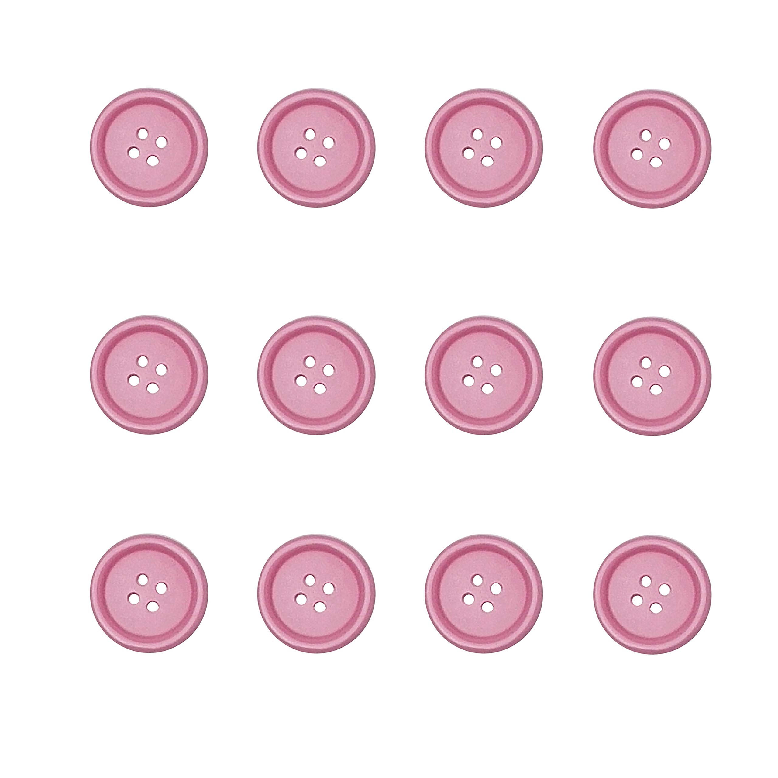 Libiline 100pcs Resin Button Solid Color 4Holes