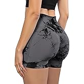 Beauty Women's 3.6" Athletic Seamless Scrunch Booty Shorts High Waist Lifting Butt Workout Gym Yoga Athletic Shorts