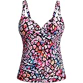 Women's Underwire Tankini Top Only - Push Up Swimsuit Top with Bra Support Tummy Control Bathing Suit Top No Bottom 2025