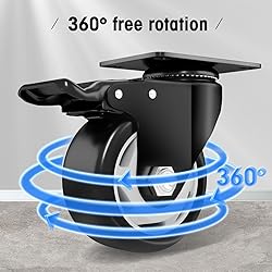 3" Caster Wheels Set of 24, Heavy Duty Casters with