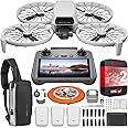 DJI Flip Fly More Combo with RC 2 Screen Remote Controller, Drone with 4K UHD Camera for Adults, Palm Takeoff, Auto Return, Intelligent Flight, 3 Batteries Bundle with Deco Gear Accessories