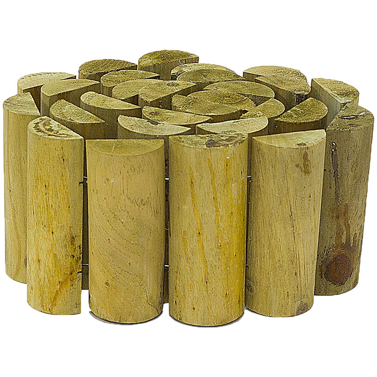 4x 15cm x 180cm Garden Log Roll Border Edging Outdoor Lawn Edge