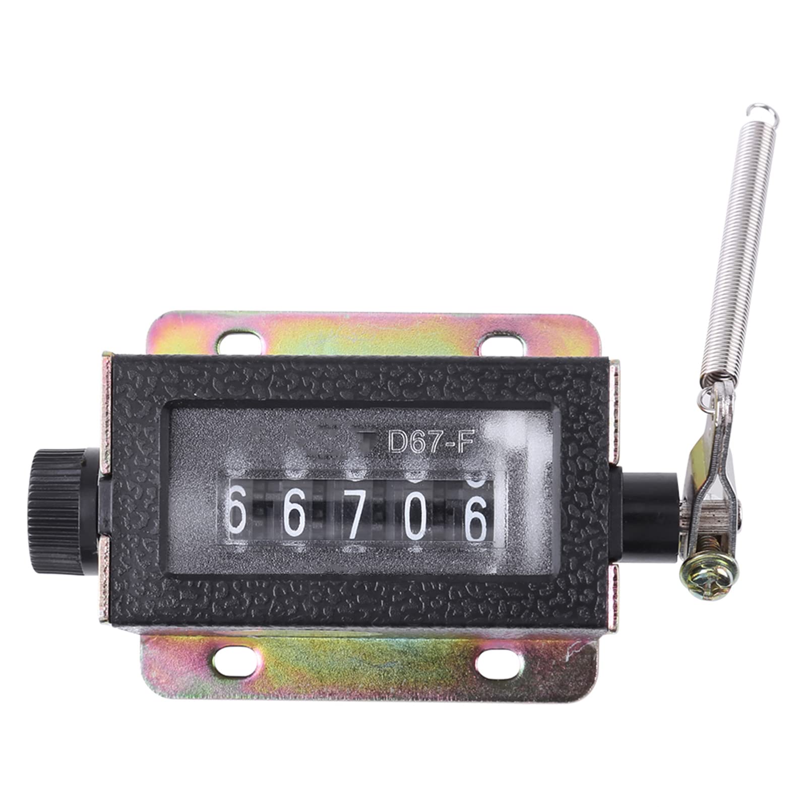 Manual Tally Counter, D67-F 5 Digit Mechanical Resettable Manual Hand Pull Stroke Tally Counter for Textiles, Machinery, Winding Hill, Printing