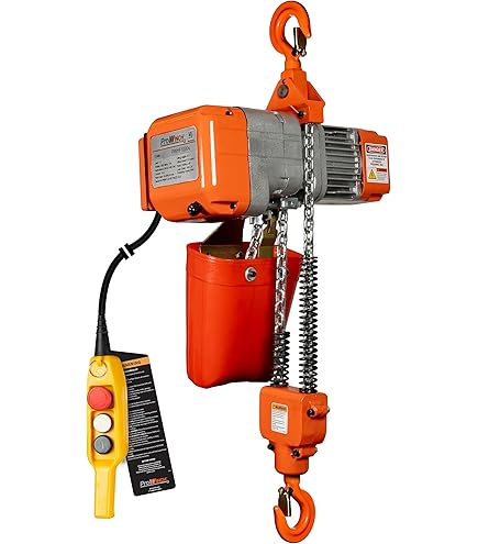 Prowinch 1 Ton (2200 lb) 220V 1-Speed Electric Chain Hoist with 20